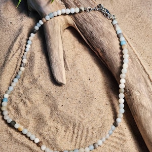 Natural Stone - Earth Colour Bead Necklace / Choker - Surf Jewellery