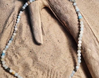 Natural Stone - Earth Colour Bead Necklace / Choker - Surf Jewellery