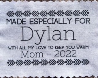 All My Love rectangle quilt label/personalized label/customized quilt label/blanket label/made with love