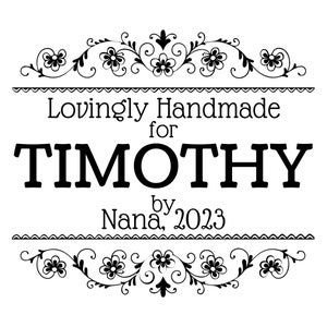 custom quilt label for gift quilt knit blanket tag personalized crochet gift quilt tag customizable label for gift hand made