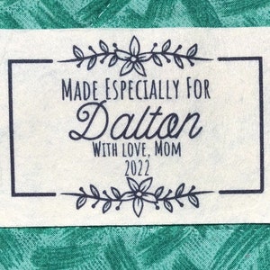 Made Especially For rectangle quilt label/personalized label/customized quilt label/blanket label/made with love