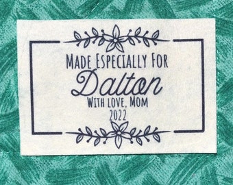 Made Especially For rectangle quilt label/personalized label/customized quilt label/blanket label/made with love