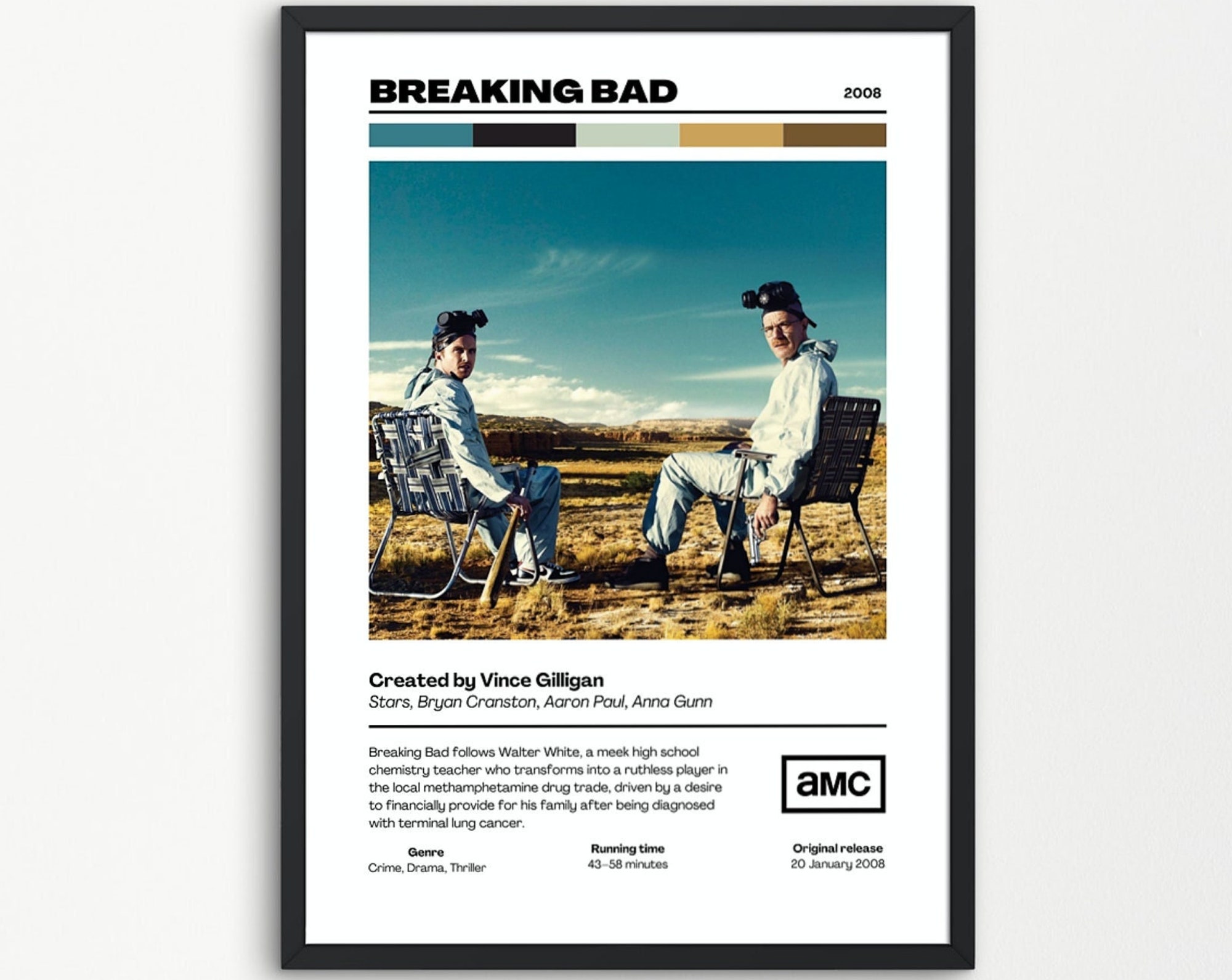 Discover Breaking Bad - Tv Series Print | Modern Vintage |Minimalist, Tv Series Poster