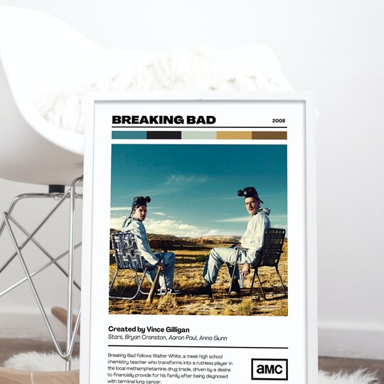 Disover Breaking Bad - Tv Series Print | Modern Vintage |Minimalist, Tv Series Poster