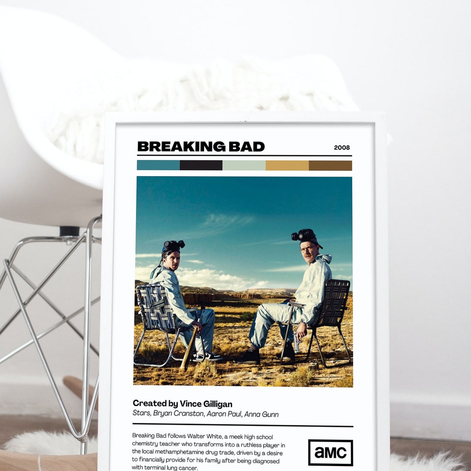 Discover Breaking Bad - Tv Series Print | Modern Vintage |Minimalist, Tv Series Poster