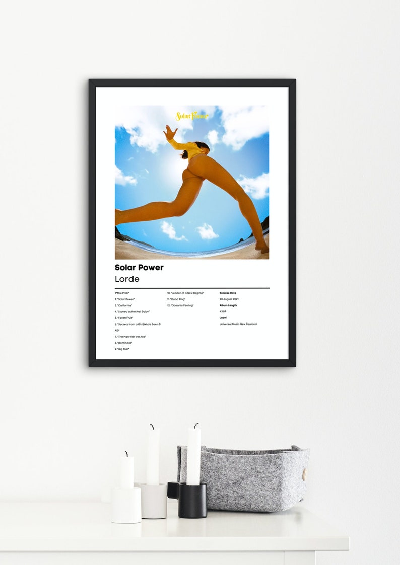 Lorde Solar Power Album Cover Art Lorde Music Print Wall Etsy Canada