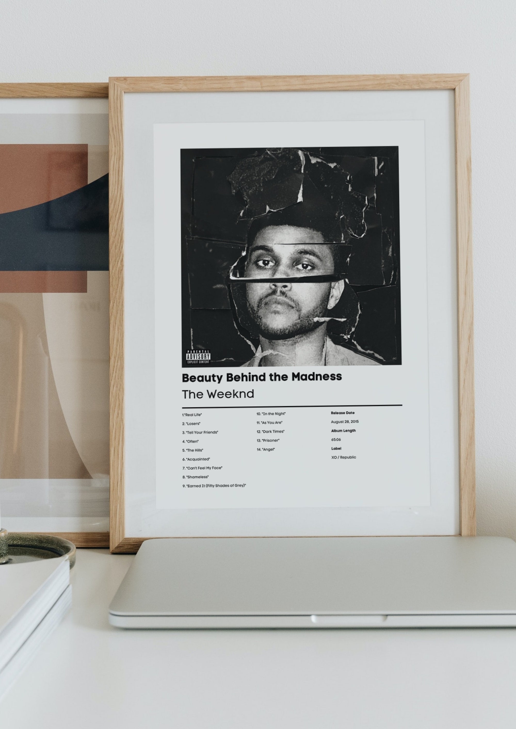 Discover The Weeknd, Beauty Behind The Madness | Album Cover Art, The Weeknd Music Print, Wall Premium Matte Vertical Poster