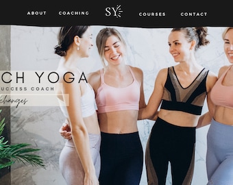 Canva Template Coaching Website, Fitness Website Template, Canva Coach Website Template, Fitness Website Template Instant Download