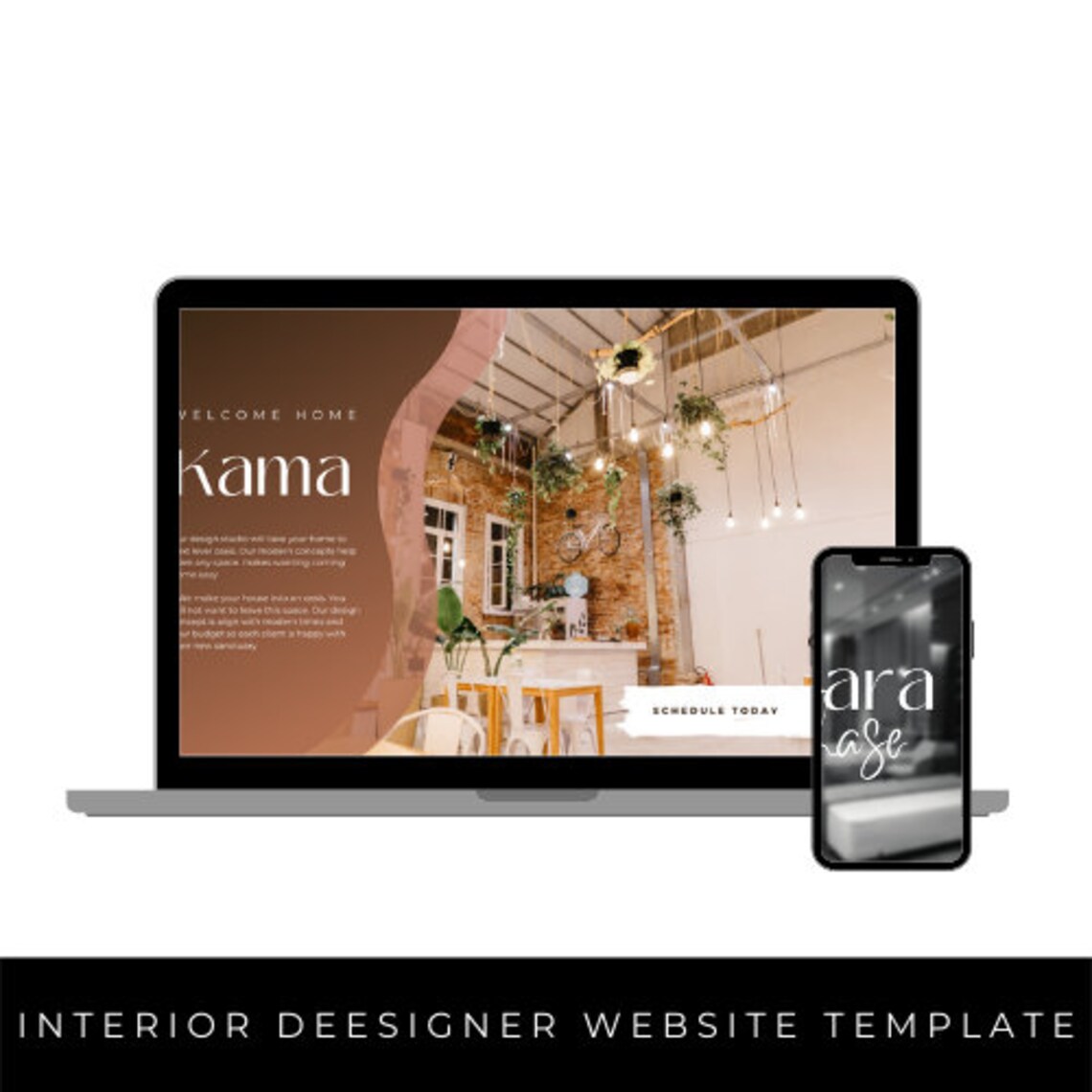 Canva Template Interior Designer Website, Design Website Template ...