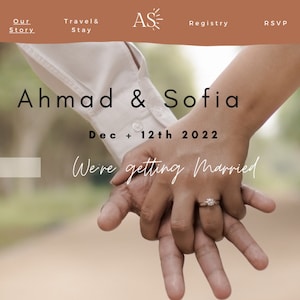 Canva Vorlage Muslimische Hochzeit Website, Shaadi Website Vorlage, Canva Hochzeit Website Vorlage, Hochzeit Website Tempalte Instant Download