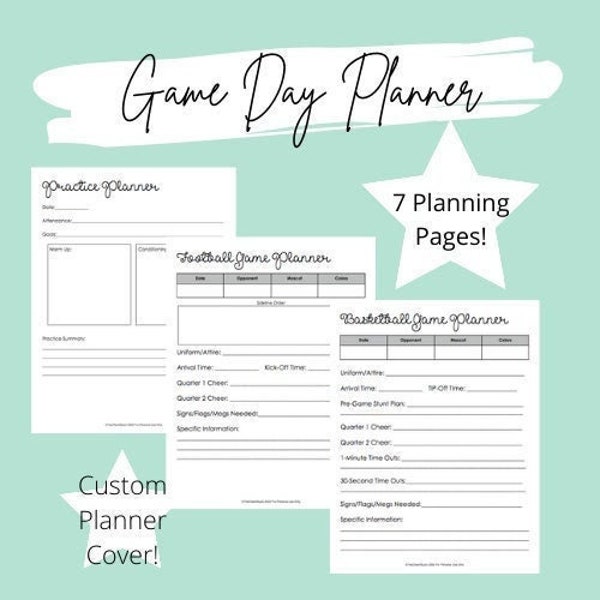 Cheer Game Day Planner Etsy