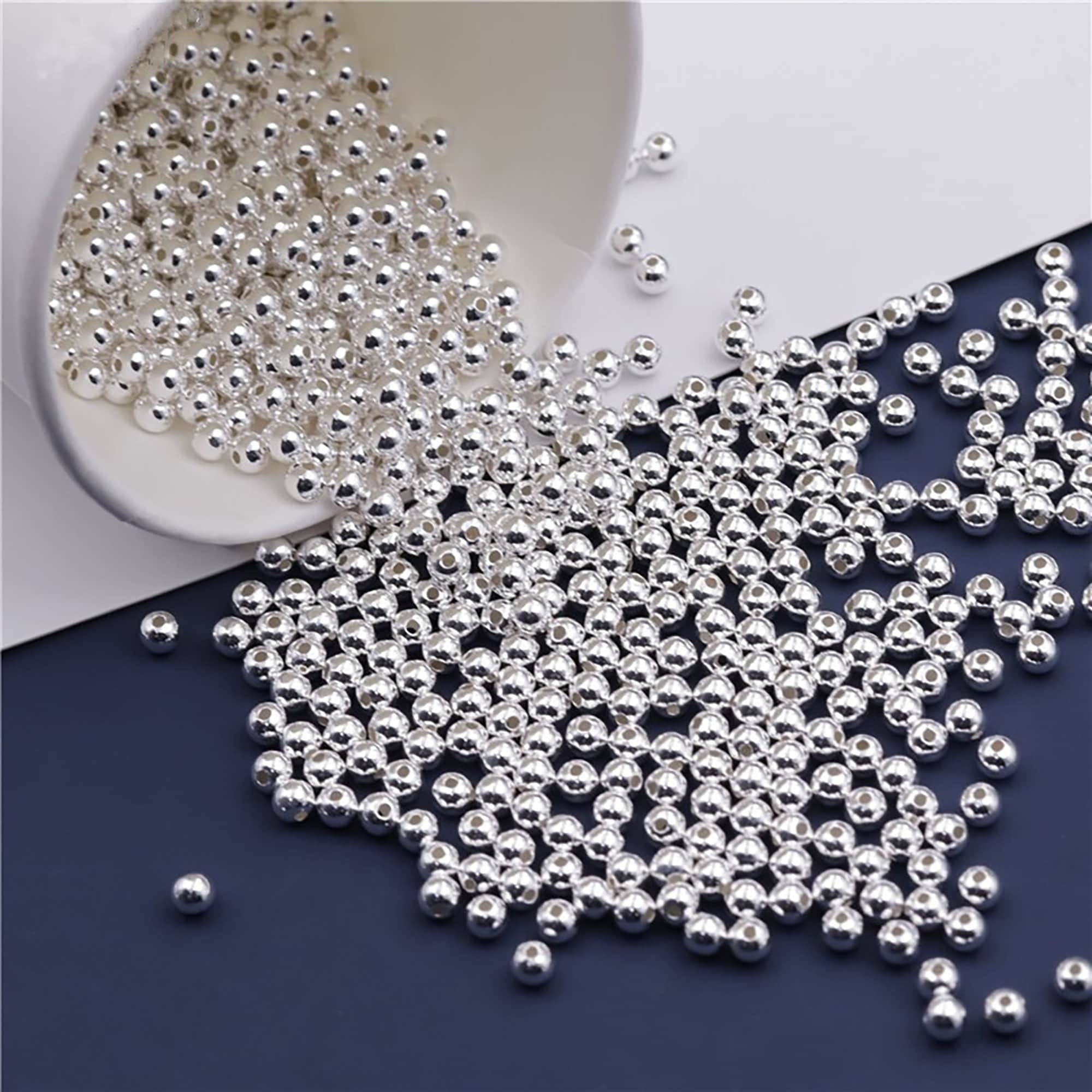 4mm 150pcs Flat Silver Disc Spacers Brushed Disk Spacer Beads