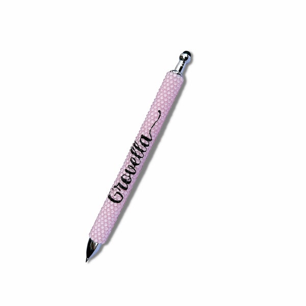 Personalized Rhinestone Pen Stylus Combo with Quick Drying Gel Ink, 2 in 1 Stylus Gel Ink Pen, Blinged Pen Stylus for Touch Screens. Blush