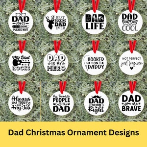Ornement de Noël papa SVG - ornement commémoratif - cadeau pour nouveau parent - souvenir de famille
