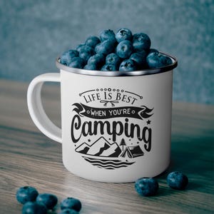 Camping Becher Personalisierte Emaille Geschenke Ideen Für Camper Van Picknick Metall Isolieren Heiß Kalt Draußen Im Freien Festival
