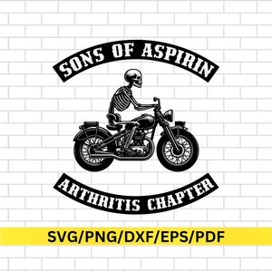 Camiseta del club de motociclistas Sons of Motorcycle Bikers PNG SVG para Cricut, diseño de arte imprimible por sublimación, gráficos. Paquete de 2 para camisa, sudadera con capucha, taza y calcomanías