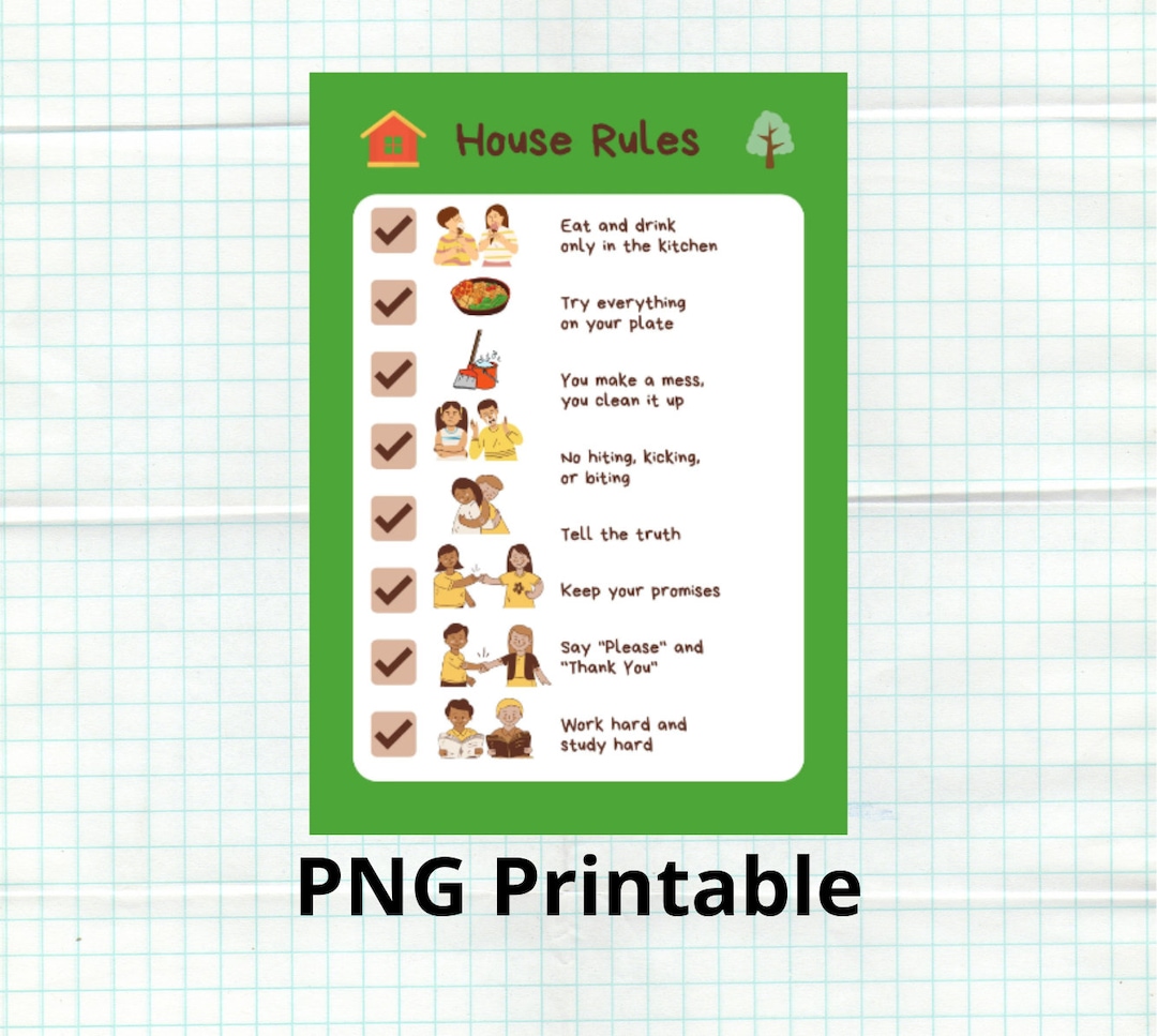 House Rules PNG House Rules Sign House Rules Poster Rules Etsy