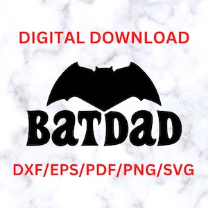 Batdad Svg, Pai Engraçado Svg, Design de Camiseta de Piada de Pai, Pai Humorístico SVG e PNG para Camisetas, Cricut Crafting