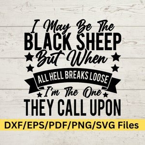 Ovelha Negra SVG, Ovelha Negra PNG, Arte de Parede de Ovelha Negra, Ovelha Negra da Família, Ovelha Negra da Família PNG