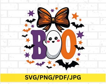 Boo Svg, Spooky Halloween Svg, Spooky Season Svg, Kids Halloween Svg, Halloween Shirt Svg, Pumpkin Season Svg, Cute Ghost Png