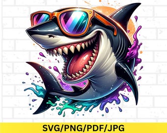 Jongensshirt png, shirtontwerp haai, herenshirt png zomershirtontwerp