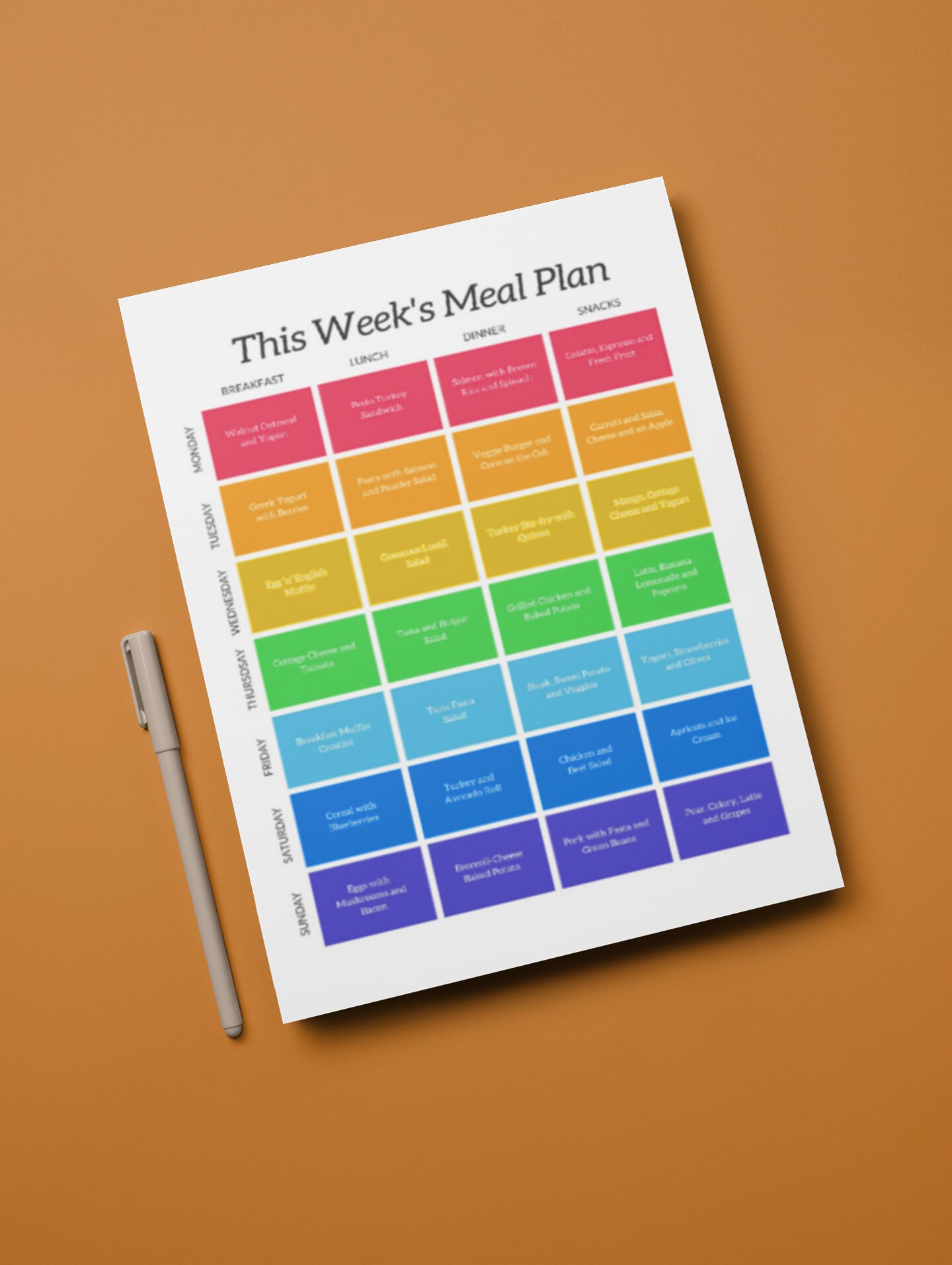 Meal Plan Meal Plan Template Meal Plan Printable Weekly Etsy Meal Plan Meal Plan Template Meal Plan Printable Weekly Etsy