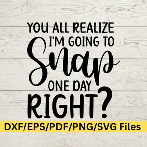 Cricut Dateien, Silhouette Dateien, Sie erkennen, ich bin, werde eines Tages schnappen, südländisch und frech, mentale Pause svg, Einstellungs svg
