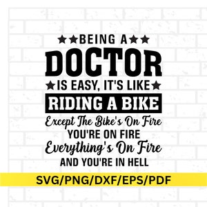 Pacote SVG de ortopedista - Arquivo de corte de cirurgia de médico de osso engraçado - Ótimo para quiropráticos e humor médico