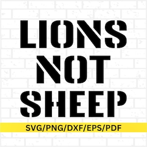 Leões Não Ovelhas SVG, Leões Não Ovelhas PNG, Design de Camisa de Leões, Design de Leões Não Ovelhas Svg, Download Digital Instantâneo para Cricut e Sublimação