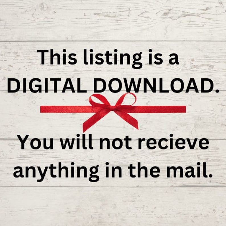K&ouml;nnte beinhalten: Ein rotes Band, das zu einer Schleife gebunden ist, mit dem Text "Diese Anzeige ist ein DIGITALER DOWNLOAD. Sie erhalten nichts per Post."