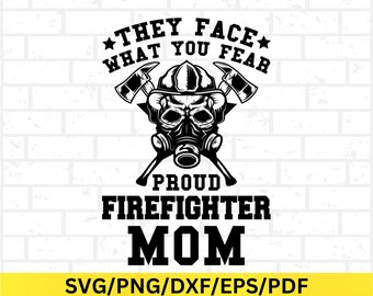 Mamá bombero SVG, descarga digital de bombero, arte con frase peculiar de bombero