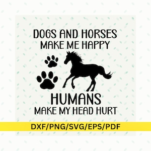 Chevaux et chiens, Amateur de chevaux SVG, Maman cheval SVG, SVG équin, Passionné canin SVG, Cheval et chien SVG