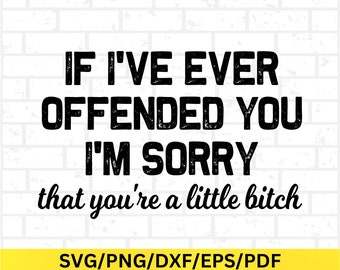 Snarky 'If I Offended You' Sarcastic Quote Svg Png Dxf Eps Pdf | Funny Work Humor Sassy Digital Clipart for Shirts, Mugs, Stickers