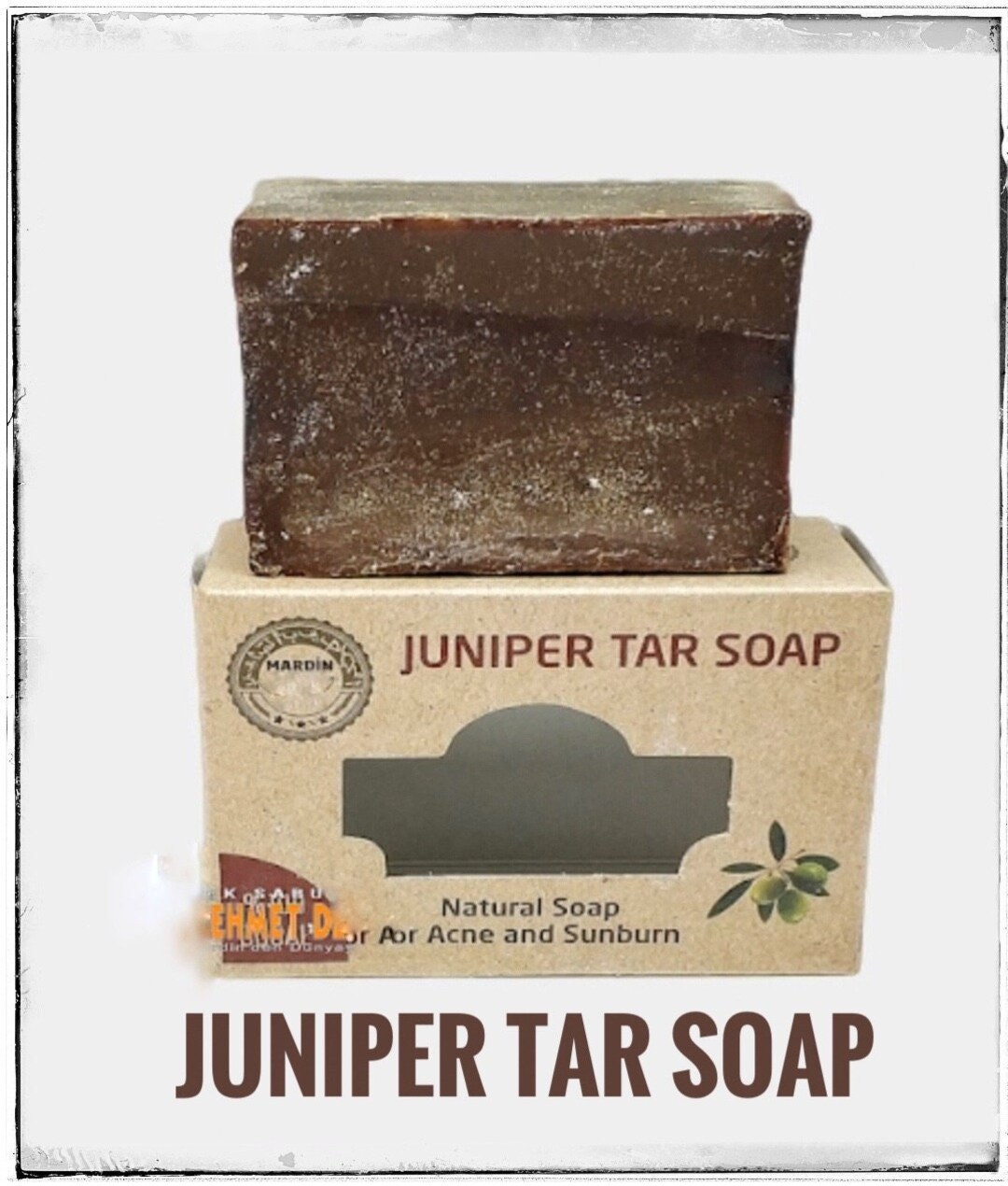 Juniper Tar Soap, 100 Natural, Handmade Juniper Tar Soap, Anatolian