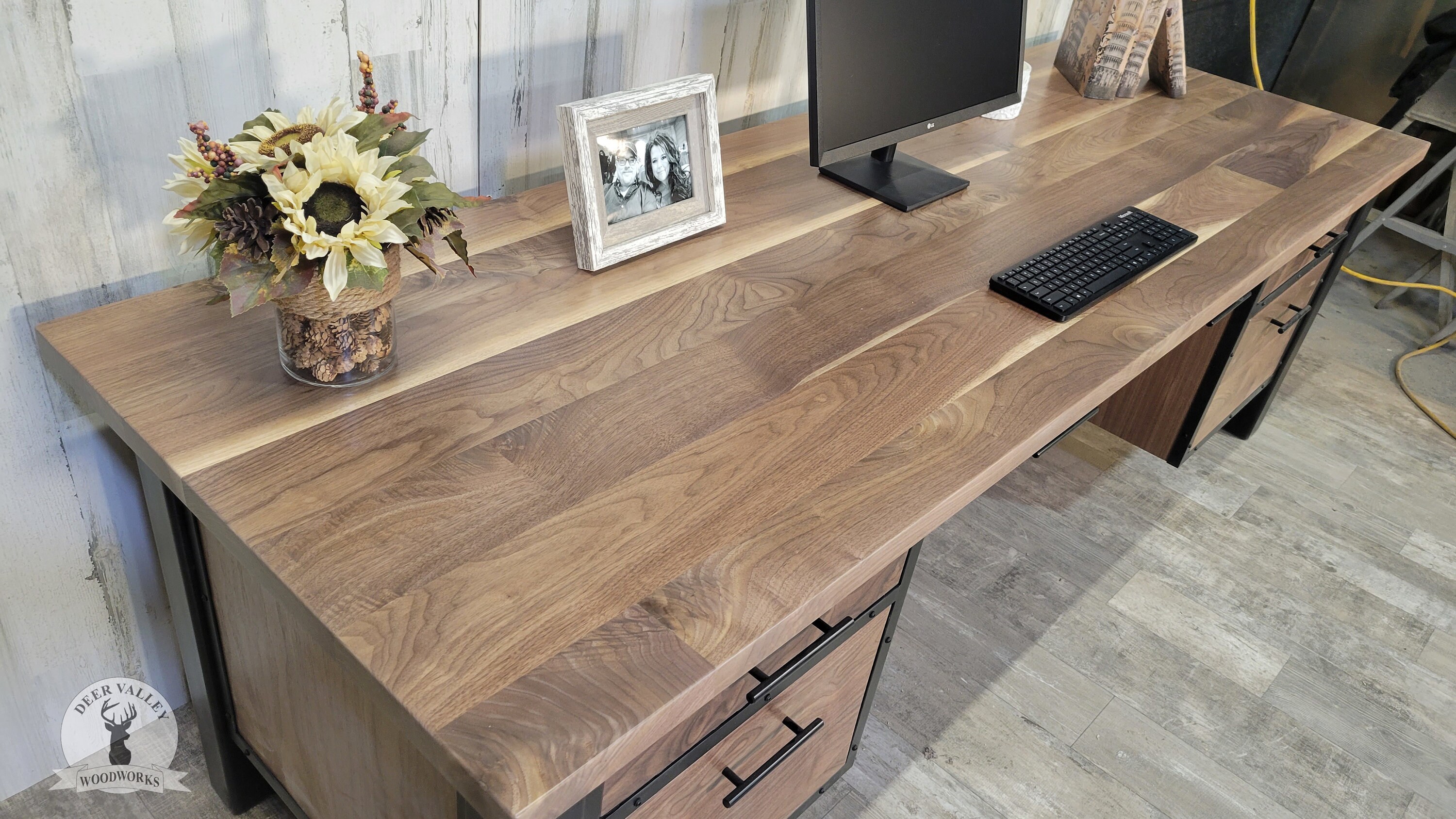 Extra Large Solid Wood Executive Desk 75 x 43 x 29