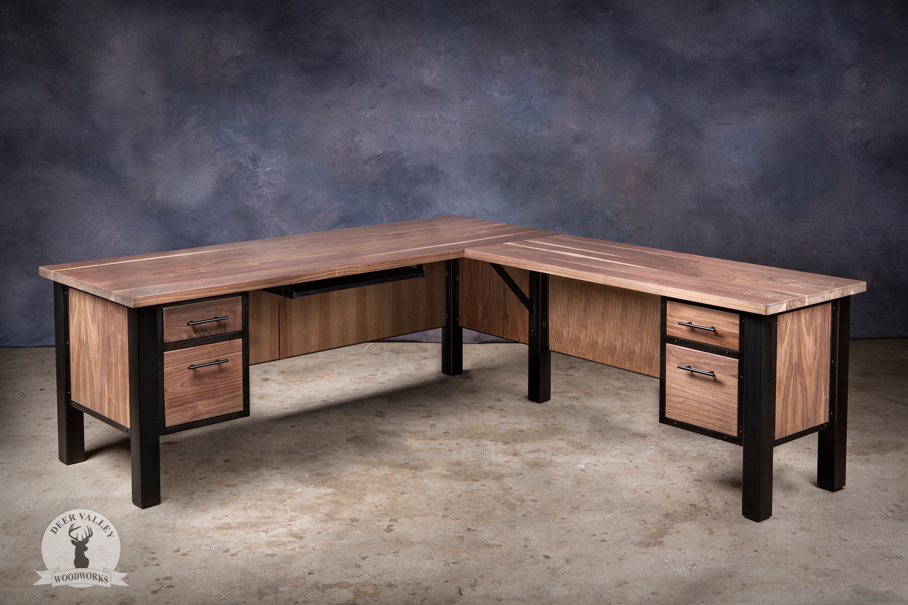 Custom corner desk discount