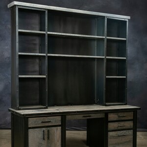 Industrial desk 2024 with hutch