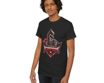 t-shirt avec logo scorpion de Vegas | T-shirt de sport mascotte scorpion