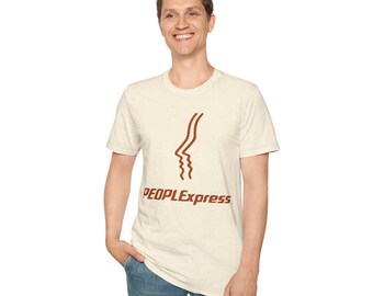 PERSONNES T-shirt express avec logo visage | Style rétro des compagnies aériennes