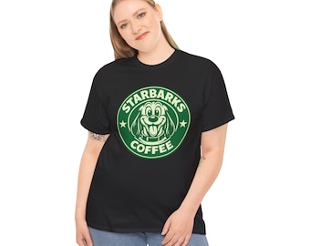 -shirt avec logo chien Starbarks Coffee | T-shirt amateur de café