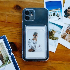 Coque de téléphone personnalisée avec photo | Coque personnalisée Instax Mini pour iPhone | Cadeaux pour lui/elle | Cadeau pour anniversaire