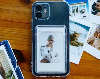 Coque de téléphone personnalisée avec photo | Coque personnalisée Instax Mini pour iPhone | Cadeaux pour lui/elle | Cadeau pour anniversaire