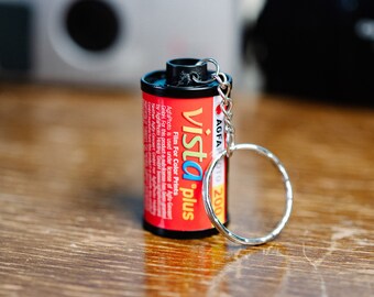 Agfa Vista Keyring | Red Keychain | Film Cartridge | Vintage Film Canister | Gift for Photography Lover