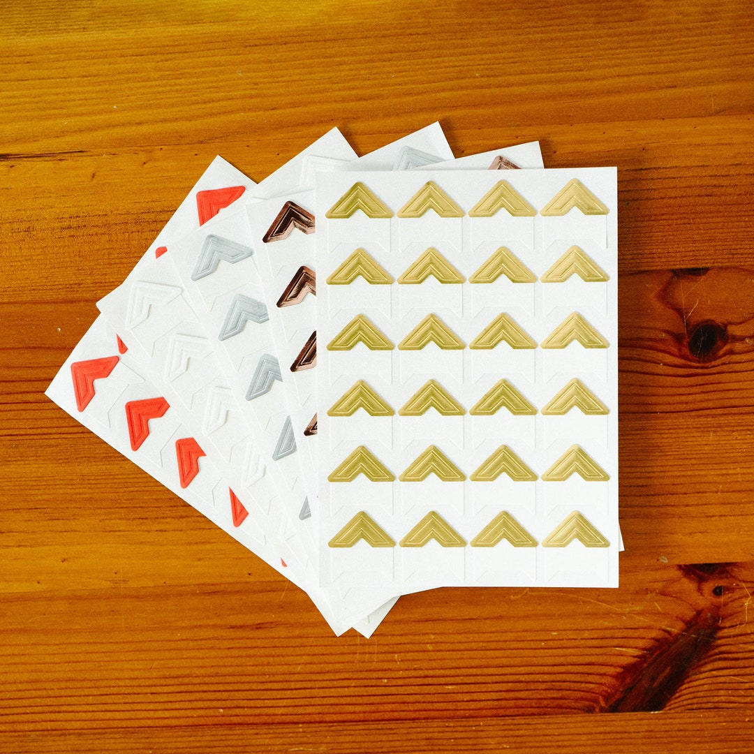 480 Fotoecken Aufkleber – 20 Blätter (Weiß) Für Alben & Scrapbooks