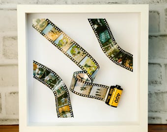 35mm Film Reel Wall Art with Personalised Photographs