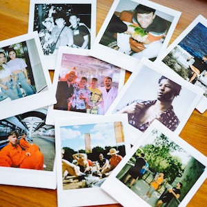 Custom Instax Square Prints | Personalised White Boarder Style Retro Photo | 90&#39;s Aesthetic | Gift for Her | Couples Photo Album