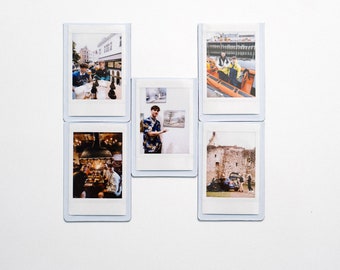 Molduras magnéticas brancas para fotos Instax Mini: ímãs de geladeira, conjunto de 5