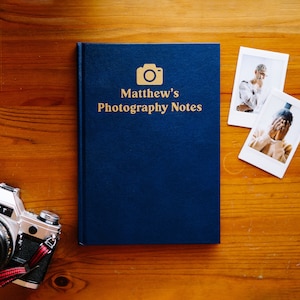 Personalised Photography Notebook | Custom Camera Note Book | Journal | Diary | Gift for a Photographer
