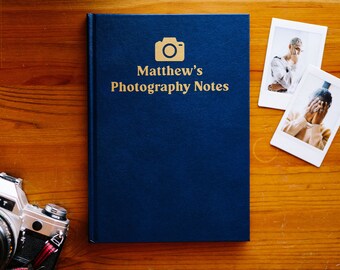 Carnet de photographie personnalisé | Carnet de notes d’appareil photo personnalisé | journal | Journal | Cadeau pour un photographe