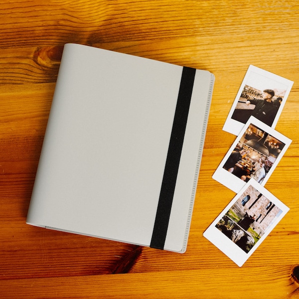 160 Pocket Album for Instax Mini & Square | Grey | Instant Film Album | Photo Album | Memory Book